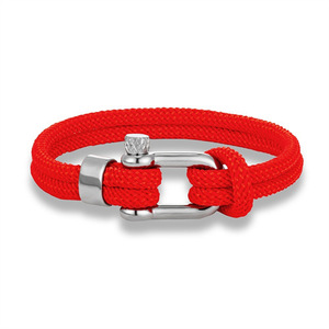 Bracelets tressés unisexes multicolores en acier inoxydable avec fermoir à vis, bracelet en corde nautique à anse en U - Product Image 4