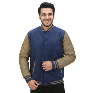 High Quality Custom Logo <b>Men's</b> Winter Baseball Varsity <b>Jacket</b> <b>Thin</b> Streetwear Chenille Embroidery CollegeBaseballjacket for <b>men</b> - Product Image 1