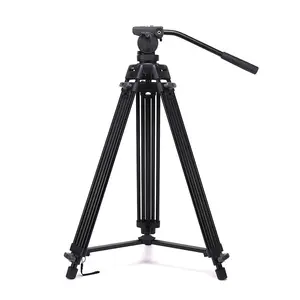 Yitai Gimbal kamera Tripod aluminium, Camcorder Video tugas berat profesional dengan kepala seret halus untuk kamera Dslr Digital Canon