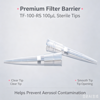 Embouts de pipette universels longs de 100 µL, stériles, transparents, de qualité médicale, en PP, consommables de laboratoire