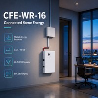 Batterie LiFePO4 16kWh 51.2V 314Ah à cellules séparées, cycle profond, pour système de stockage d'énergie domestique (ESS) mural, avec BMS intelligent CAN et surveillance par application