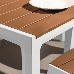 Comedor esterno 4 Puestos Para Jardin Tipo Madera Mq Estructura Caramelo - Product Image 3