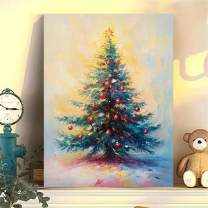 CHENISTORY Kit di Pittura a Numeri per Adulti, Arte Moderna, <span class=keywords><strong>Albero</strong></span> di Natale, Lavoro Manuale per Decorazioni Domestiche - Product Image 5