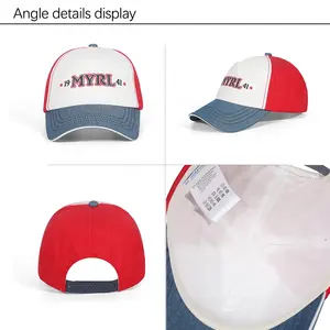 Golf deportes logotipo personalizado niños gorra de béisbol colorblock 5 paneles bebé niñas niños gorras deportivas