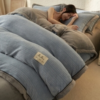 RTS Parure de Lit Polaire Velours Épaisse, Housse de Couette Réversible Taille Double ou King, Linge de Lit Polaire Doux pour la Maison