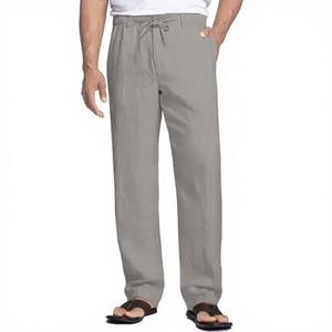 Pantalon cargo décontracté pour homme en toile tricotée, imperméable, coupe-vent, respirant, séchage rapide, multi-poche, de haute qualité, ample, en nylon, pour le sport - Product Image 1