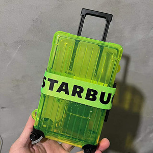 กระเป๋าเครื่องสำอางใสแบบมีล้อขนาด 7 นิ้ว ยี่ห้อ Bucks พร้อมกุญแจล็อค - Product Image 2