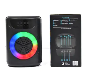 LM-S398 subwoofer karaoke LED renkli yanıp sönen ışık bluetooth taşınabilir hoparlör