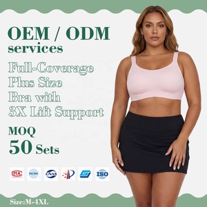 Sujetador sin costuras transpirable con tirantes anchos para tallas <span class=keywords><strong>grandes</strong></span>, soporte lateral alto para recoger el pecho lateral, 5XL - Product Image 4