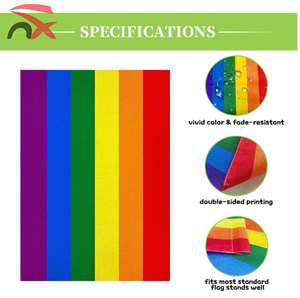 Bandera de Jardín Personalizada al por Mayor, Impresa por Ambos Lados, Colorida, con Diseño de Arcoíris, para Decoración de Exteriores - Product Image 4