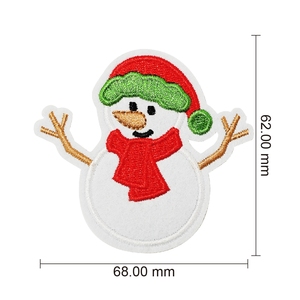 Bán Buôn Tùy Chỉnh Đầy Màu Sắc Thêu Giáng Sinh Theo Chủ Đề Snowman Đính Vá Cho May Mặc Tùy Chỉnh Thêu Vá - Product Image 1