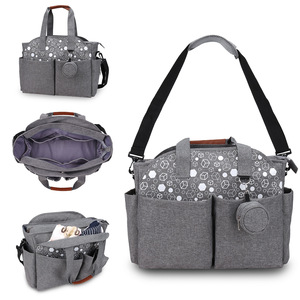 Nuovo LOGO personalizzabile borsa per mummia portatile a spalla singola stampata geometrica con borsa per ciuccio mamma e bambino viaggi all'aperto Momm - Product Image 6