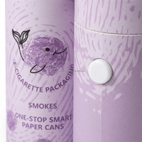Tube en papier cylindrique personnalisé pour cartouche d'huile 1g, avec fermeture à bouton et sécurité enfant, pour dispensaires et usage artisanal