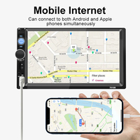 Écran tactile 7 pouces avec caméra de recul Double Din autoradio stéréo multimédia lecteur MP5 avec Carplay et Android Auto