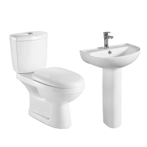 Gran oferta, artículos <span class=keywords><strong>sanitarios</strong></span> de inodoro alargados de dos piezas con Material cerámico de diseño moderno de doble descarga para hoteles - Product Image 1