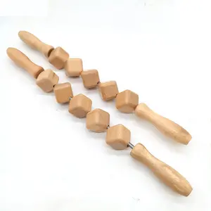 5CM 3CM Square Roller Ball Wooden Body Waist Back Arm Leg Therapy Massage Anti Cellulite Wood Massager