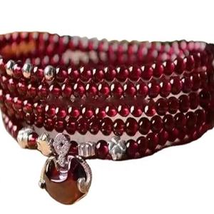 Rosso <span class=keywords><strong>Granato</strong></span> Dell'argento Sterlina 925 Donne Regalo Braccialetto Della <span class=keywords><strong>Pietra</strong></span> <span class=keywords><strong>Preziosa</strong></span> - Product Image 1