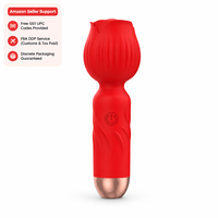 Masseur Rose Wand Étanche de 4,41 Pouces à Forte Vibration pour Stimulation du Point G, Haute Rentabilité, Vente en Gros