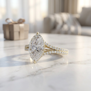 Anillo de Diamantes Clásico Atemporal Lucine, Corte Excelente, Anillo de Compromiso y Boda, Oro de 18K, Certificado - Product Image 3