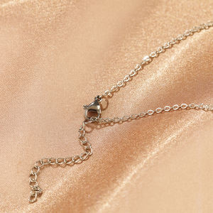 Chaîne en acier inoxydable exquise, cristal de Zircon cubique blanc CZ, pendentif tournesol, collier de mariage, colliers bijoux pour femmes <span class=keywords><strong>maman</strong></span> - Product Image 4