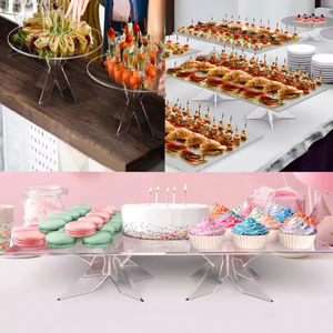 حامل عرض طعام أكريليك مخصص شفاف للبوفيهات والمطاعم والحفلات وطاولات الحلويات وصينية الوجبات الخفيفة وحامل الكيك - Product Image 6