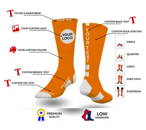 <span class=keywords><strong>Calzini</strong></span> Sportivi Personalizzati con Logo, in Cotone 100%, Spessi, Antibatterici, con Lettere sul Fondo, Design Jacquard - Product Image 4