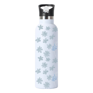 Thermos in <span class=keywords><strong>Acciaio</strong></span> <span class=keywords><strong>Inox</strong></span> da 500 ml con Apertura Stretta, Bottiglia Termica Sportiva con Coperchio in Plastica, Colore Crema - Product Image 1
