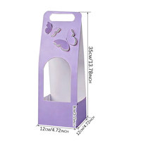 Boîte d'emballage florale 3D en forme de papillon, portable, en matériau recyclé, pliable, pour la remise des diplômes, les anniversaires, les mariages, la Saint-Valentin