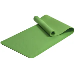 Tek katmanlı yoga mat özel logo tpe yoga matı özel baskılı çevre dostu kalın mat yoga spor toptan yüksek kalite