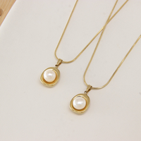 Collier en acier inoxydable plaqué or PVD 14K, chaîne serpent avec perles, vente en gros, tendance, cadeau pour femme, personnalisation de bijoux