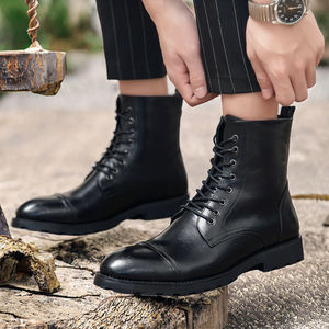 Botas Clásicas de Hombre para Otoño e Invierno, Diseño con Cordones, Antideslizantes, Plantilla Térmica de EVA, Talla 47 48 - Product Image 3