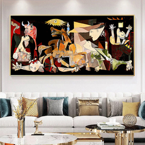 Reproducción de Obra de Arte en Lienzo Acrílico Grande, Decoración del Hogar Hecha a Mano, Personalizada, al por Mayor, Retrato de Guernica de <span class=keywords><strong>Pablo</strong></span> Picasso, Arte de Pared - Product Image 2