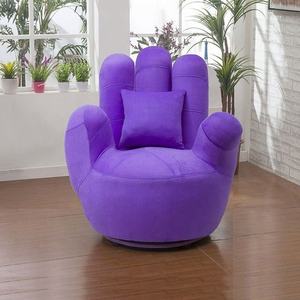 تصميم إبداعي من GEDO لغرفة المعيشة وغرفة النوم، أريكة خماسية الأصابع، كرسي استرخاء فردي من المخمل على شكل كف اليد مع وسادة - Product Image 4