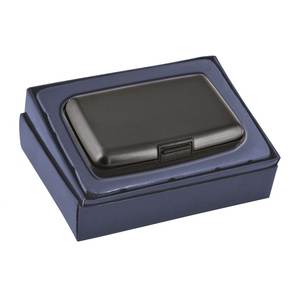 Tarjetero Minimalista de Aluminio con Cierre de Clip, Impresión en Negro para Tarjetas de Crédito - Product Image 3