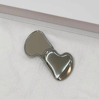 Lanson New Heart Shape Irregular Design Metal Foldable Mirror Portable Double-sided Small Mirror Promotion Gift for Modern