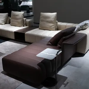 Italian Modern Style Villa Sofa Modular Chaise Lounge Living Room Furniture L Shape Sofa