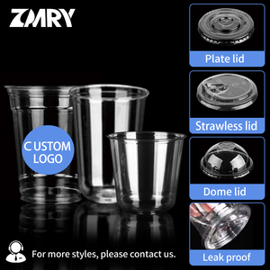 แก้วพลาสติก PET ใสแบบใช้แล้วทิ้ง ขนาด 16oz 32oz 12oz  พิมพ์โลโก้ตามสั่ง  พร้อมฝาและหลอดสำหรับเครื่องดื่ม - Product Image 3