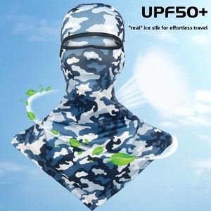 Cagoule en Spandex/Lycra Camouflage Taille Unique pour Pêche et <span class=keywords><strong>Cyclisme</strong></span> en Extérieur ; Casquette de Protection Solaire Style <span class=keywords><strong>Rapha</strong></span> ; Respirante et à Séchage Rapide - Product Image 3