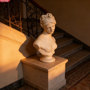 Sculpture de Buste de Vénus en Marbre Blanc Classique YOUFINE, Art Décoratif d'Intérieur pour la Maison et la Bibliothèque - Product Image 3