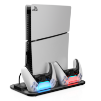 Station de refroidissement PS5/Slim avec chargeur double pour manettes, accessoires multifonctions pour console PlayStation 5