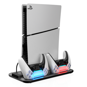 Stazione di raffreddamento PS5/Slim con doppia ricarica controller per console <span class=keywords><strong>PlayStation</strong></span> 5, accessori multifunzione per <span class=keywords><strong>PlayStation</strong></span> 5 - Product Image 2