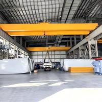 Pont roulant européen à double poutre 25T, entraînement 3-en-1 VFD, déplacement fluide, positionnement précis pour moteur de pompe, machine complète hors ligne