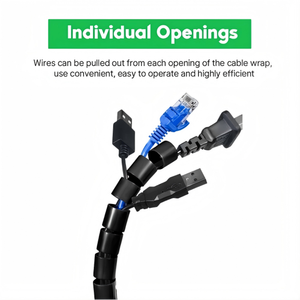 PE <b>Cable</b> Organizer 8mm-30mm <b>Cable</b> Sleeve Harness Hose Wound Tube Colorful Spiral Tube Wrap <b>Cable</b> for Computer Wire Manage - Product Image 4