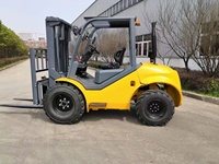 Chariot élévateur tout-terrain 4x4 de 3,5 tonnes, haute puissance, diesel, homologué EPA Euro 5, portable, pour usage extérieur sur terrain accidenté - Vente flash