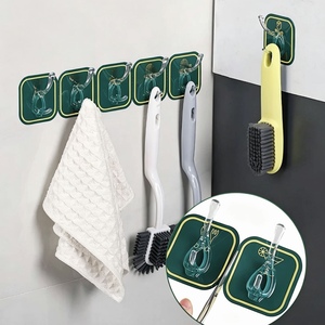 Crochets muraux auto-adhésifs multi-usages (lot <span class=keywords><strong>de</strong></span> 6) – Découpables, colorés, durables, sans perçage – Idéaux pour garde-manger, armoire, salle <span class=keywords><strong>de</strong></span> bain, serviettes et peignoirs - Product Image 6