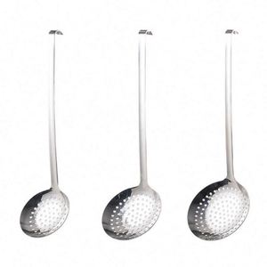 Cuchara para Servir Sopa de Acero Inoxidable, Cubertería Plateada, Utensilios de Cocina para Restaurante y Hogar, Cuchara Larga con Gancho para Servir - Product Image 4