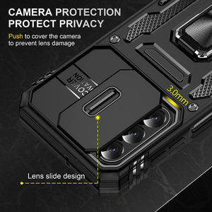 Funda a Prueba de Golpes para <span class=keywords><strong>Samsung</strong></span> <span class=keywords><strong>Galaxy</strong></span> A17 A16 5G con Cubierta Deslizante para Cámara y Anillo Giratorio con Soporte Magnético para Coche - Product Image 5