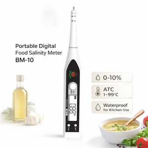 เครื่องวัดความเค็มแบบดิจิตอลแบบพกพา ช่วงการวัด 0-10% พร้อมระบบ ATC กันน้ำได้ หน้าจอ LCD แสดงค่าเป็นลบ รับประกัน 1 ปี รุ่น BM-10 สำหรับห้องปฏิบัติการและอาหาร - Product Image 2