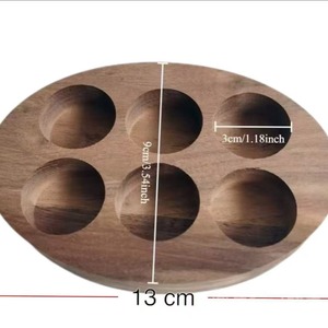 Caja de almacenamiento de aceites esenciales de madera de nogal con 6 compartimentos, expositor para aceites esenciales DoTERRA, organizador rústico - Product Image 2