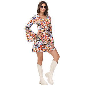 Venta al por mayor Retro Nostálgico 70s 80s Disco Performance COS Ropa Disfraces <span class=keywords><strong>de</strong></span> <span class=keywords><strong>Halloween</strong></span> para Hombres Mujeres <span class=keywords><strong>Parejas</strong></span> Con Vestidos - Product Image 6